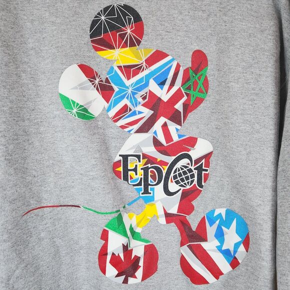 Disney Parks Epcot World Showcase Mickey Mouse Country Crew Neck Sweatshirt - Picture 2 of 7